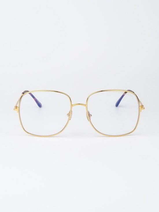 Tom Ford Women Eyeglasses Gold Square FT6048-B 030 NEW AUTHENTIC main image 4